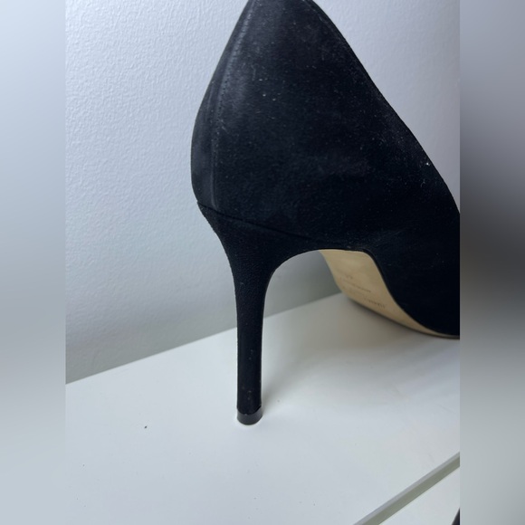 Jimmy Choo Tegan 100 Suede Logo Tape Pointed toe Heels EU 41 (11) - Picture 8 of 10